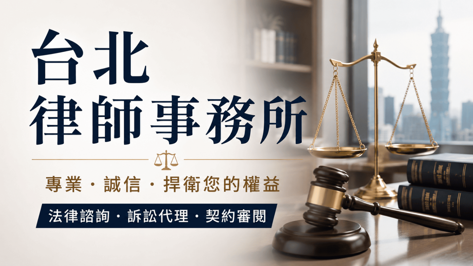 台北律師事務所提供服務範圍廣，從民事糾紛、刑事到企業法律顧問與合約