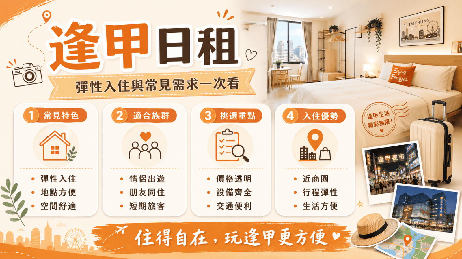 逢甲住宿一直是台中旅遊中相當熱門的選擇，主要原因在於逢甲夜市